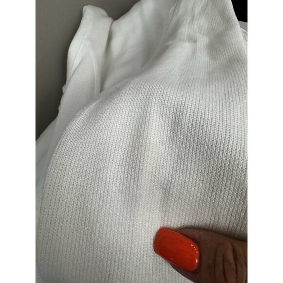 Nu Sport White Zip Up Y2K Style Fitted Jacket Cardigan M Minimalist Layer - Picture 11 of 11